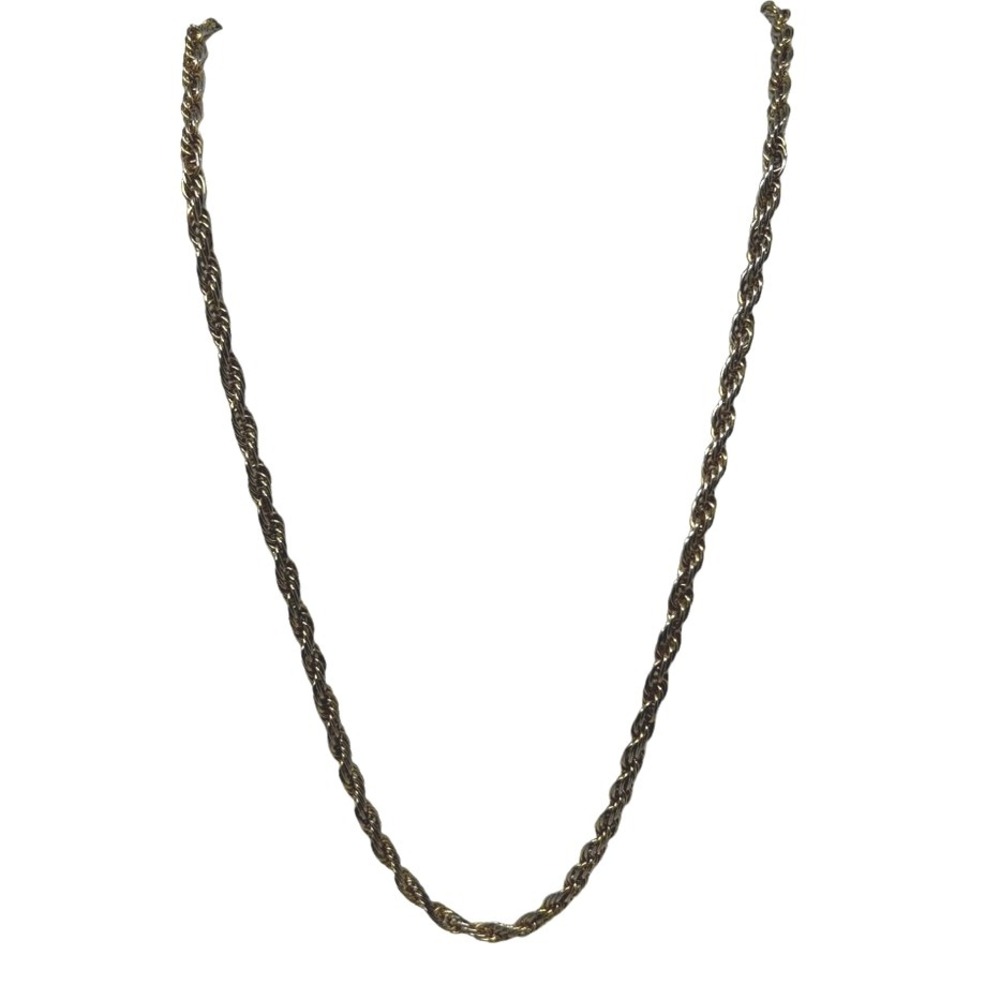 Silver and Yellow‎ Gold tone Rope Chain 18 inches Classic